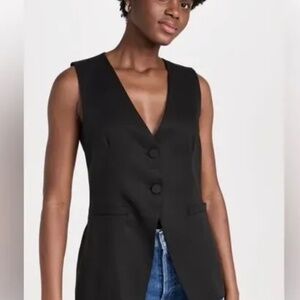 NWT Reformation Casey vest - black XL